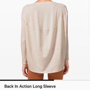 Lululemon Back in Action Long Sleeve - lilac